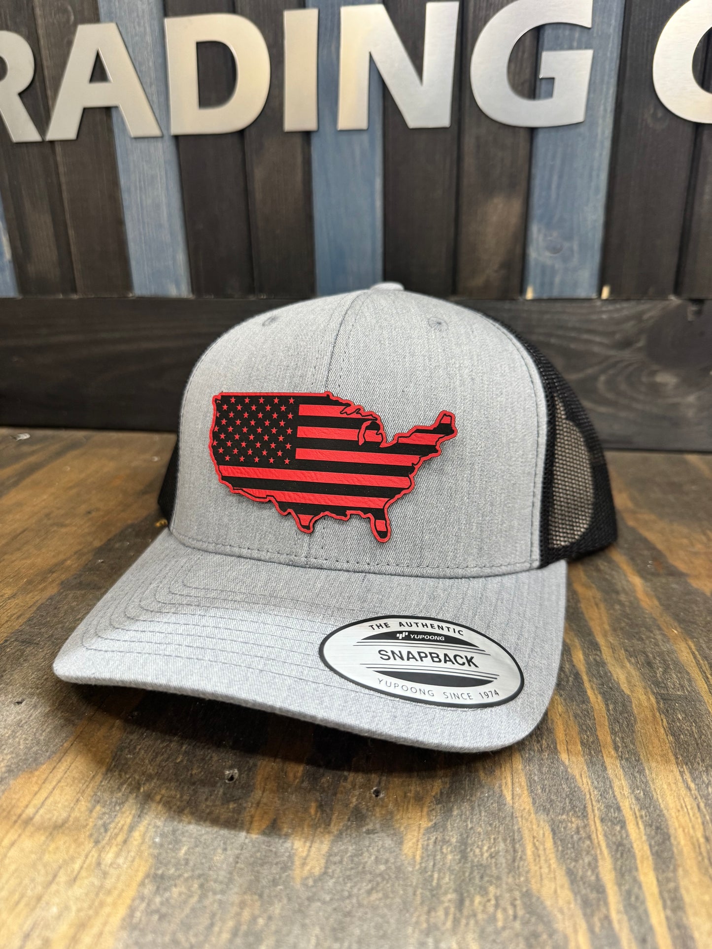 Red American flag hat